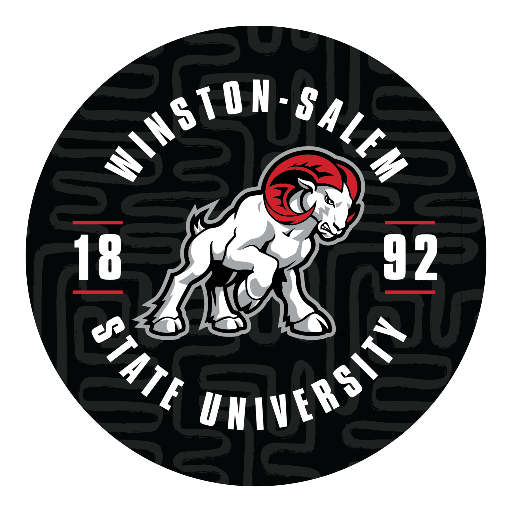 Winston-Salem State University Rams Baseball Hat - Adjustable Strap, Embroidered, Black (Style A)