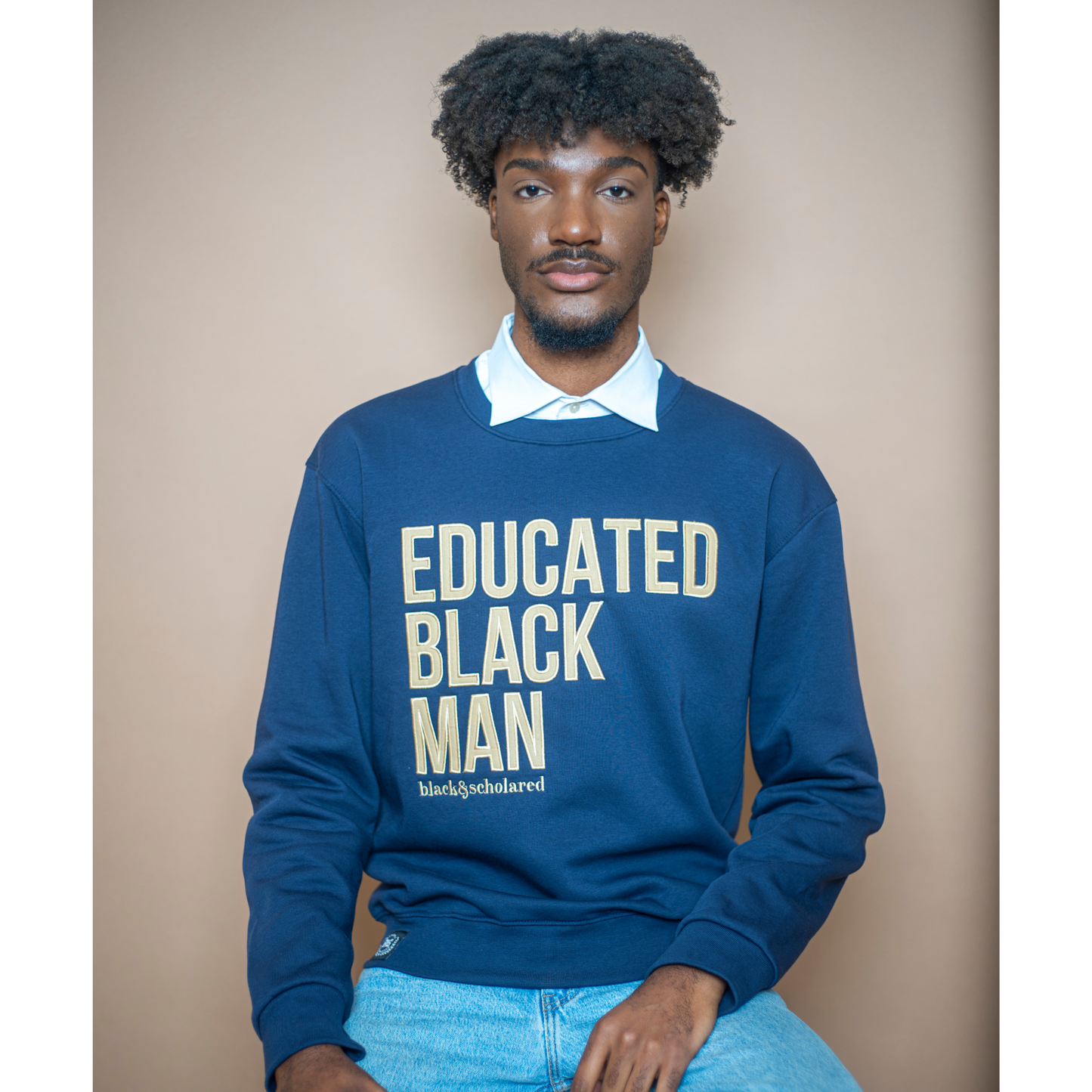 Educated Black Man Embroidered Sweatshirt