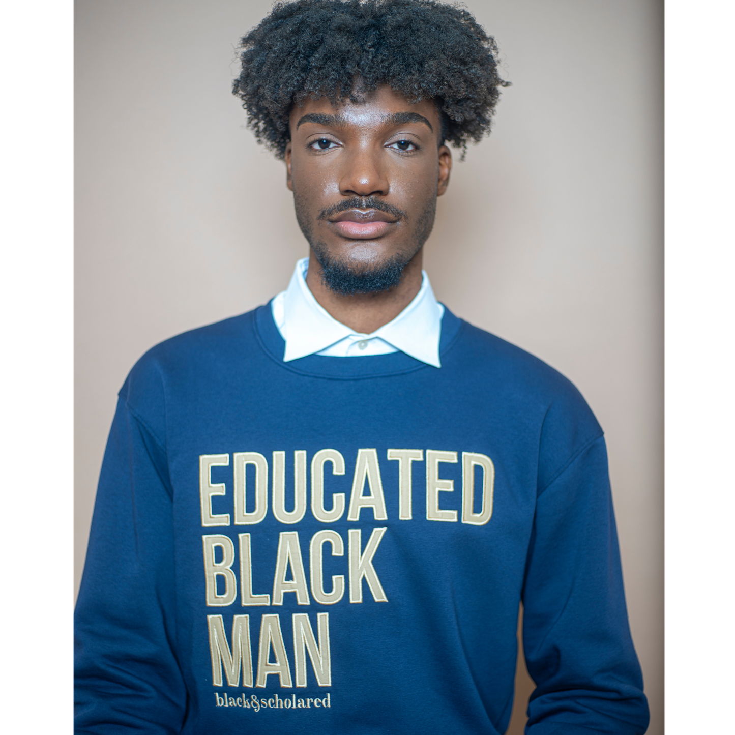 Educated Black Man Embroidered Sweatshirt