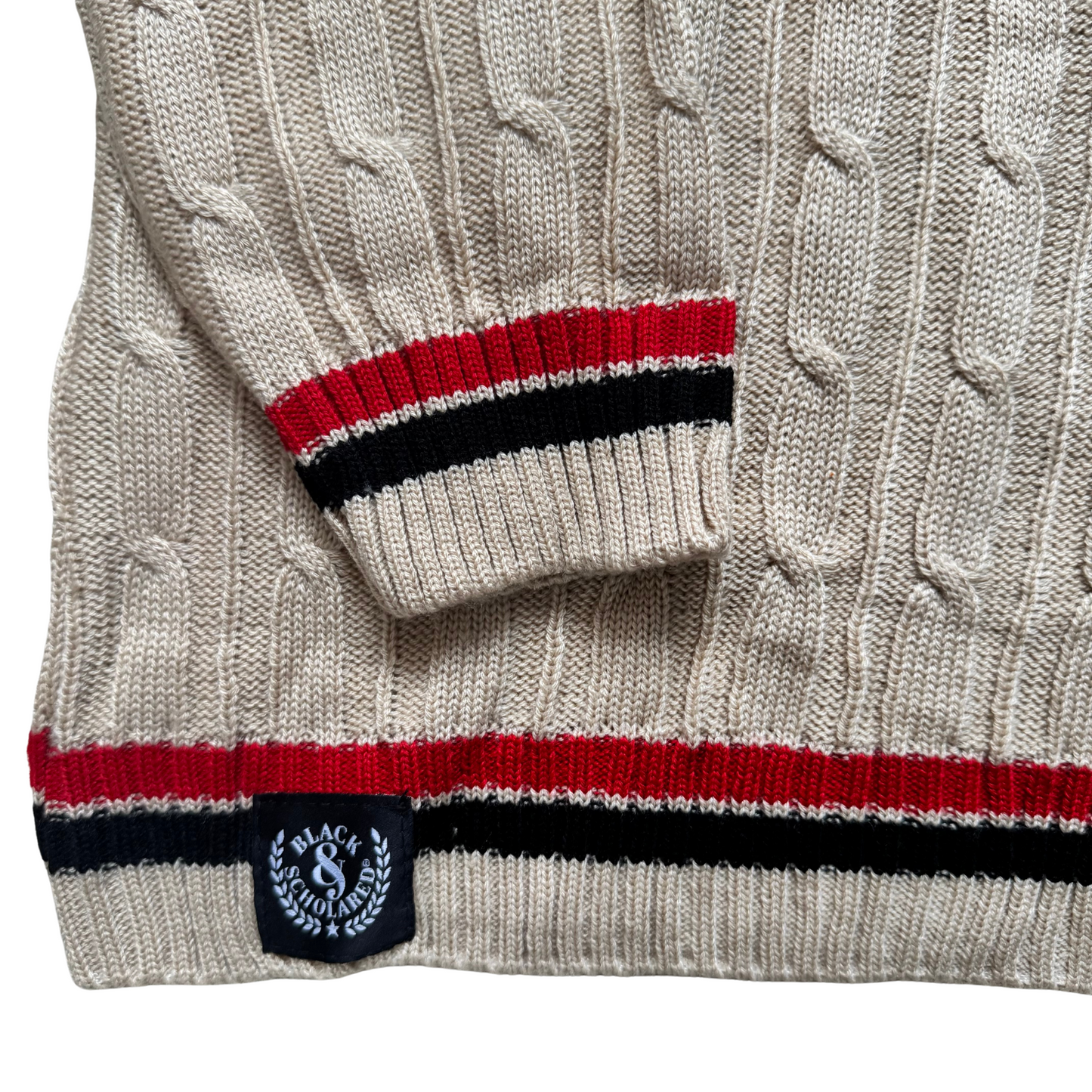 Winston-Salem State University™ V-Neck Cable-Knit Sweater