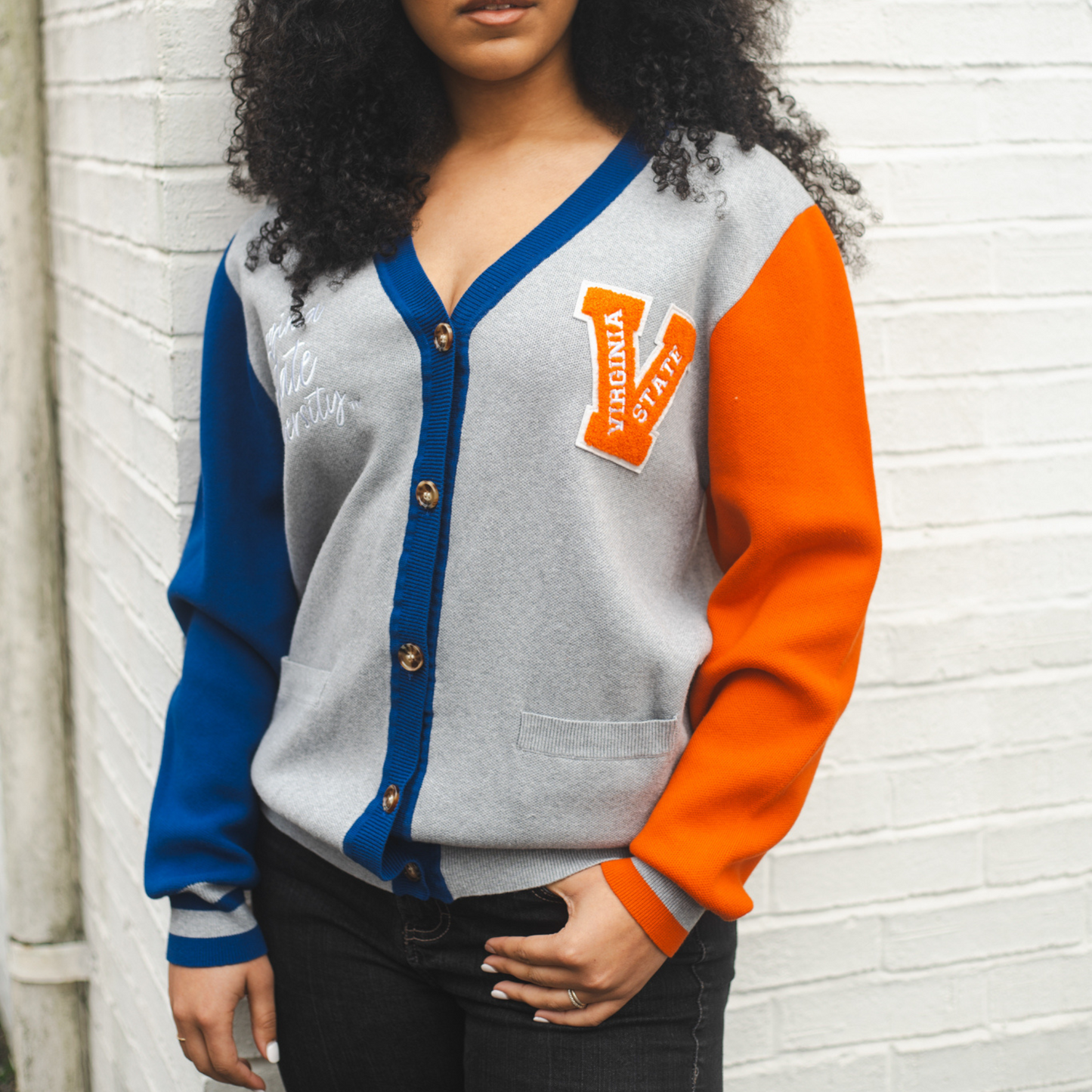 Virginia State University™ Varsity Cardigan Sweater