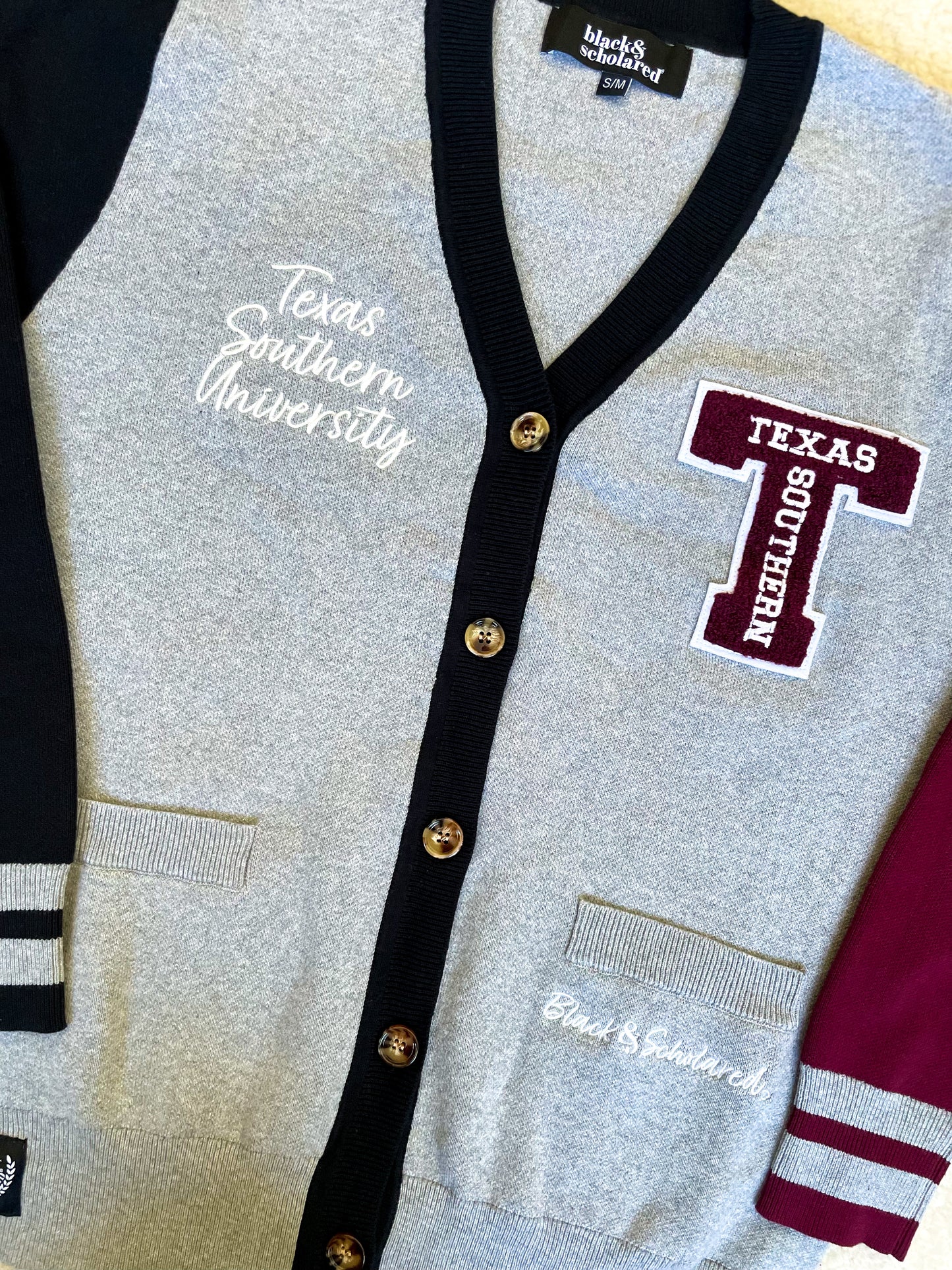 Texas Southern University Varsity Cardigan Sweater