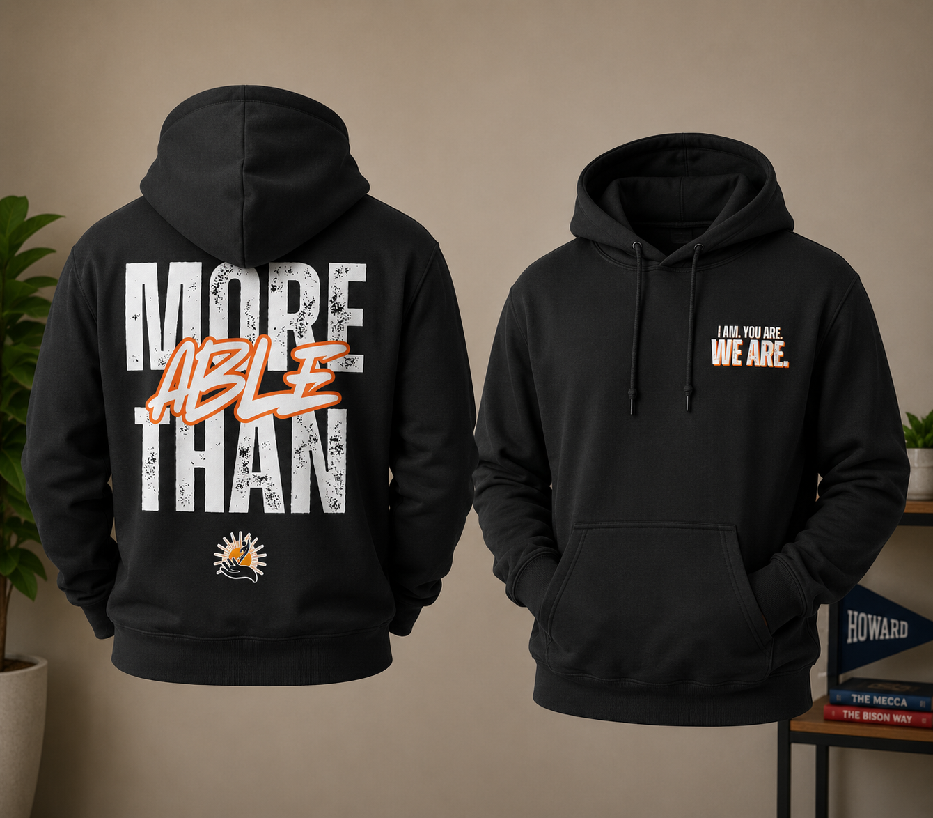 HBCU ABLE x Black & Scholared Fundraiser Hoodie (Black)