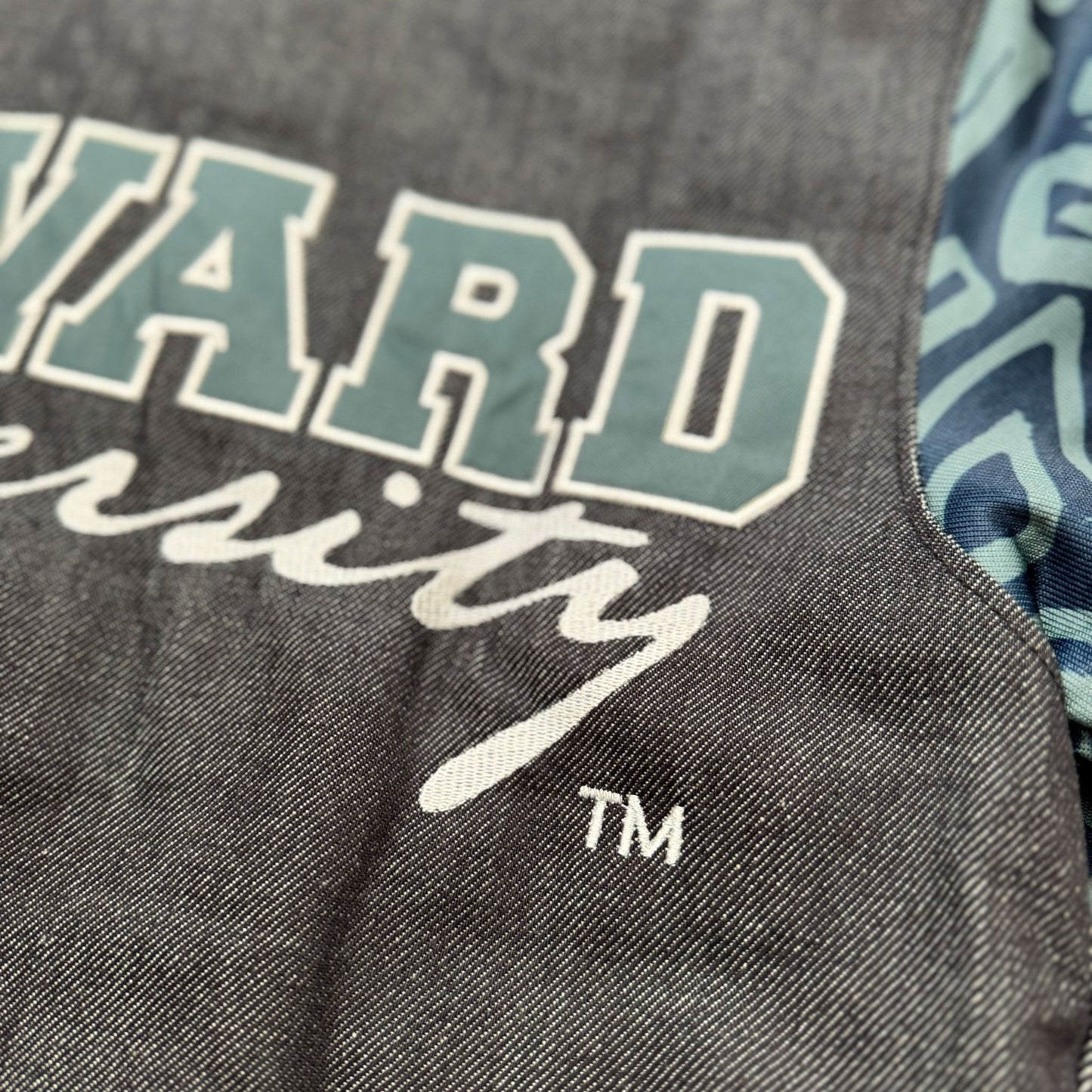 Howard University Denim Varsity Jacket Remix