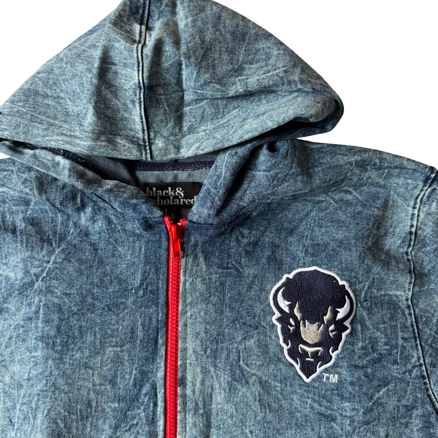 Howard University™ Vintage Denim Zip Up Hoodie Jacket (Pre-Order | Ships September 2025)