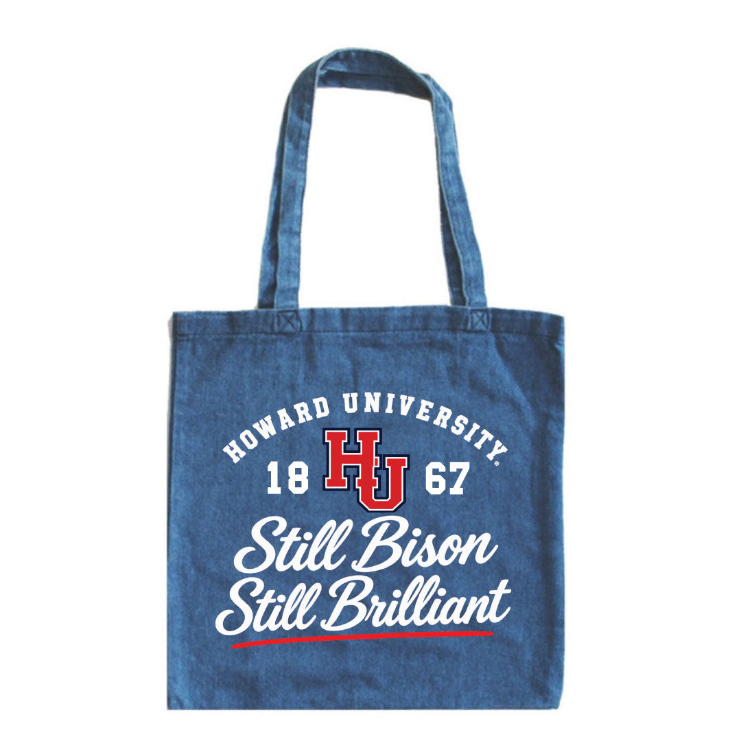 Howard University Still Bison Still Brilliant DenimTote Bag