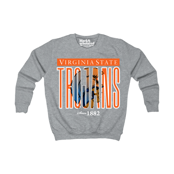 Virginia State University Trojans Large Font Sweatshirt Black