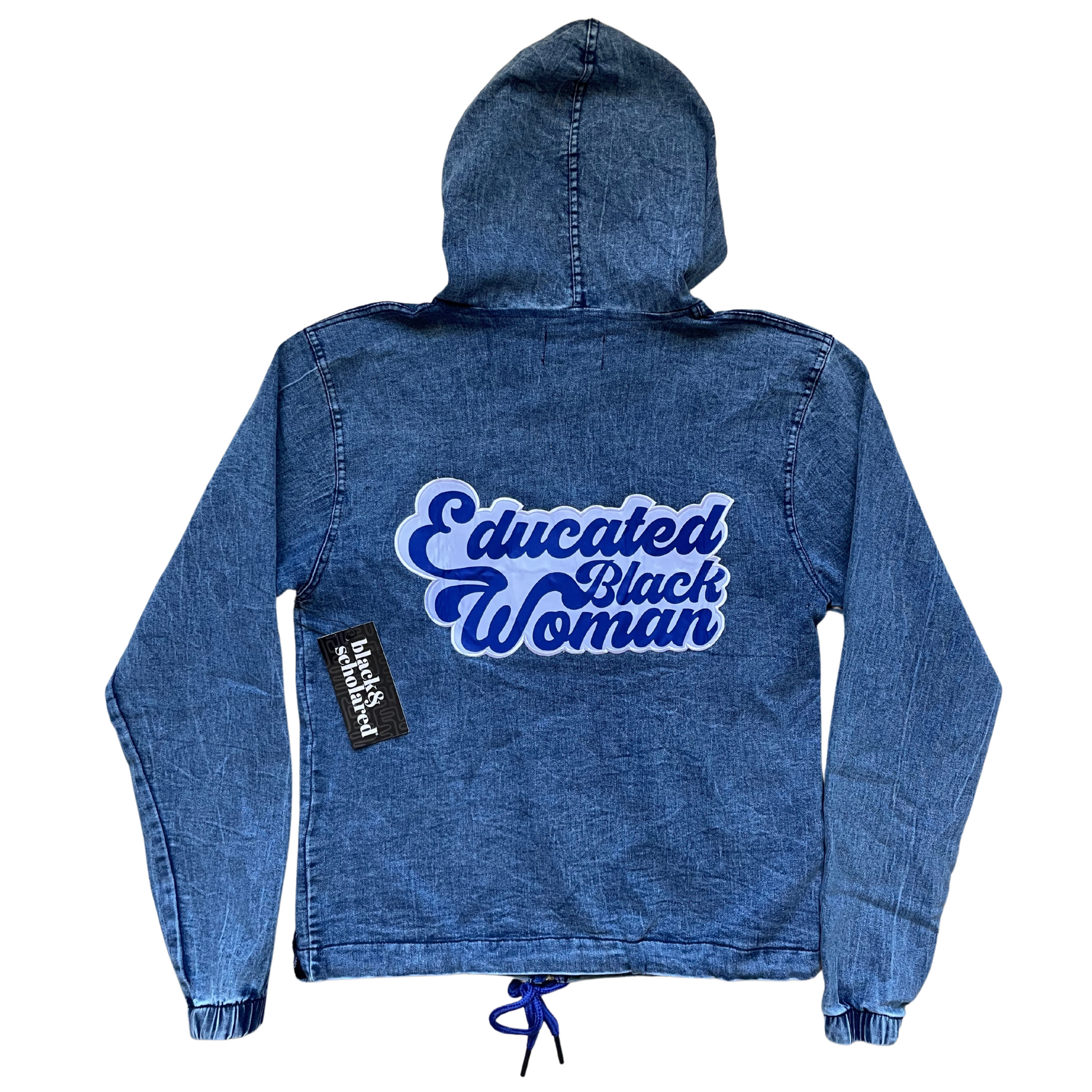 Black and royal blue top hoodie