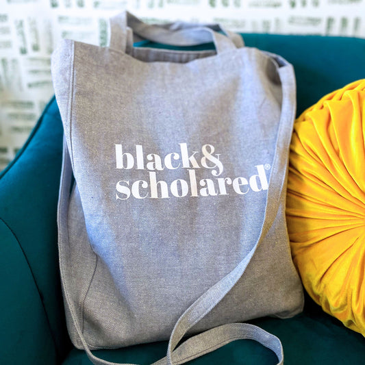 Black & Scholared® Grey Denim Tote Bag