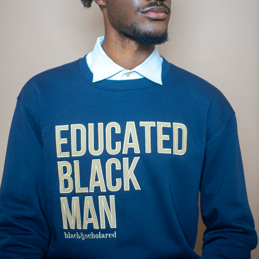 Educated Black Man Embroidered Sweatshirt