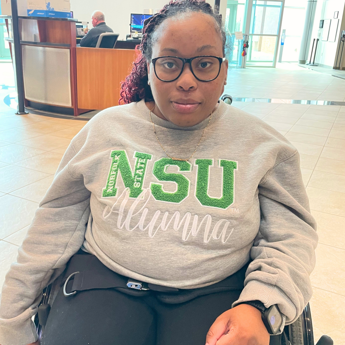 Norfolk State™ Alumna Chenille Embroidered Sweatshirt