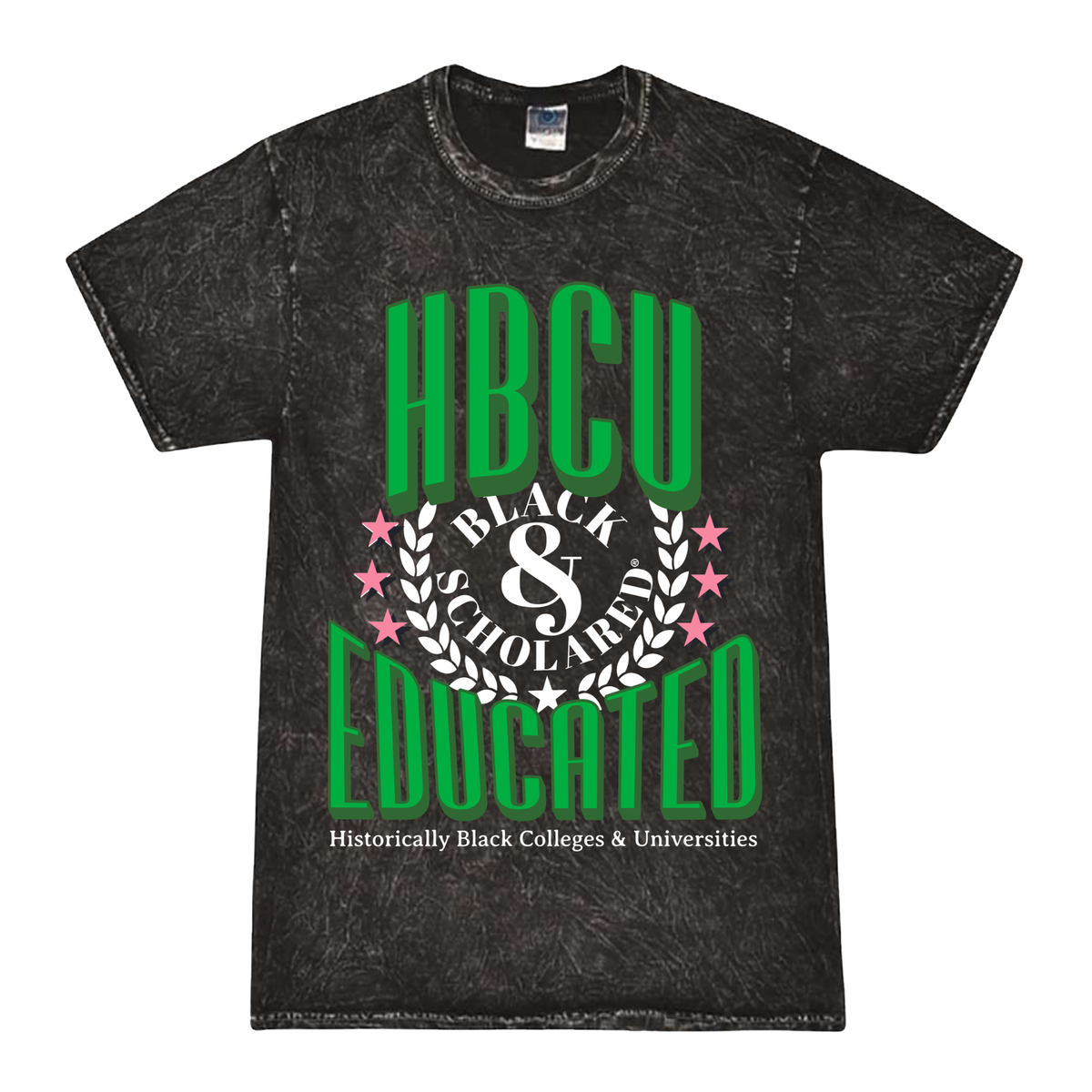 HBCU Educated T-Shirt – Pink & Green