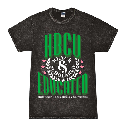 HBCU Educated T-Shirt – Pink & Green