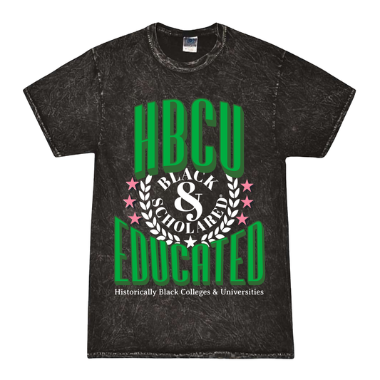 HBCU Educated T-Shirt – Pink & Green