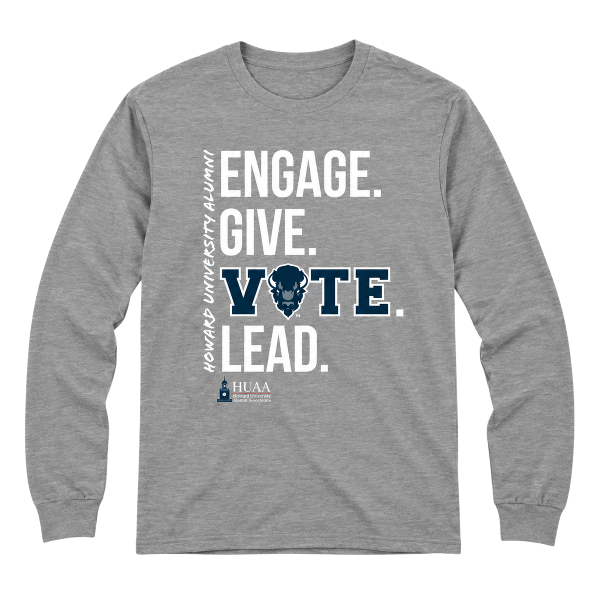 HUAA VOTE 2026 Engage Bison Long Sleeve Shirt