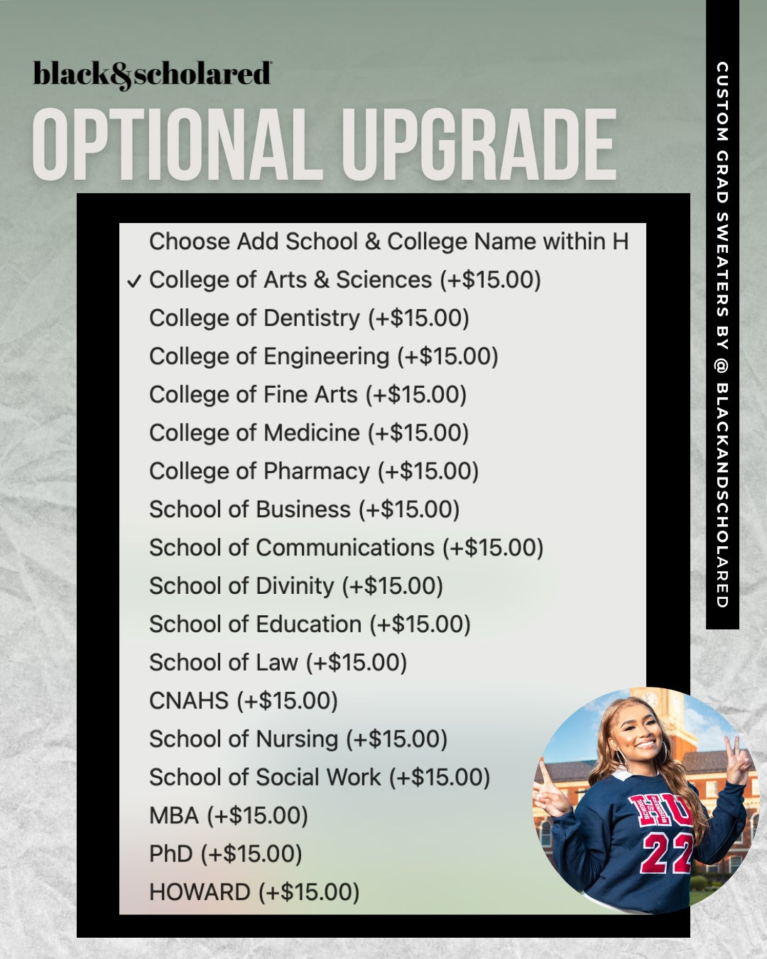 CUSTOM Howard Sweatshirt | Customize GRADUATION YEAR