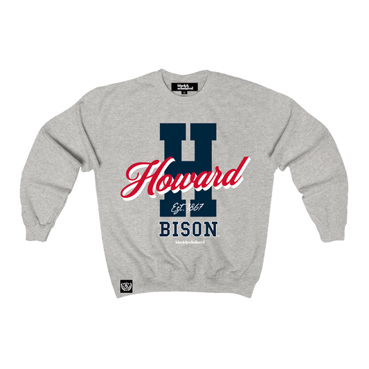 Howard University™ Bison Collegiate Crewneck (Grey)