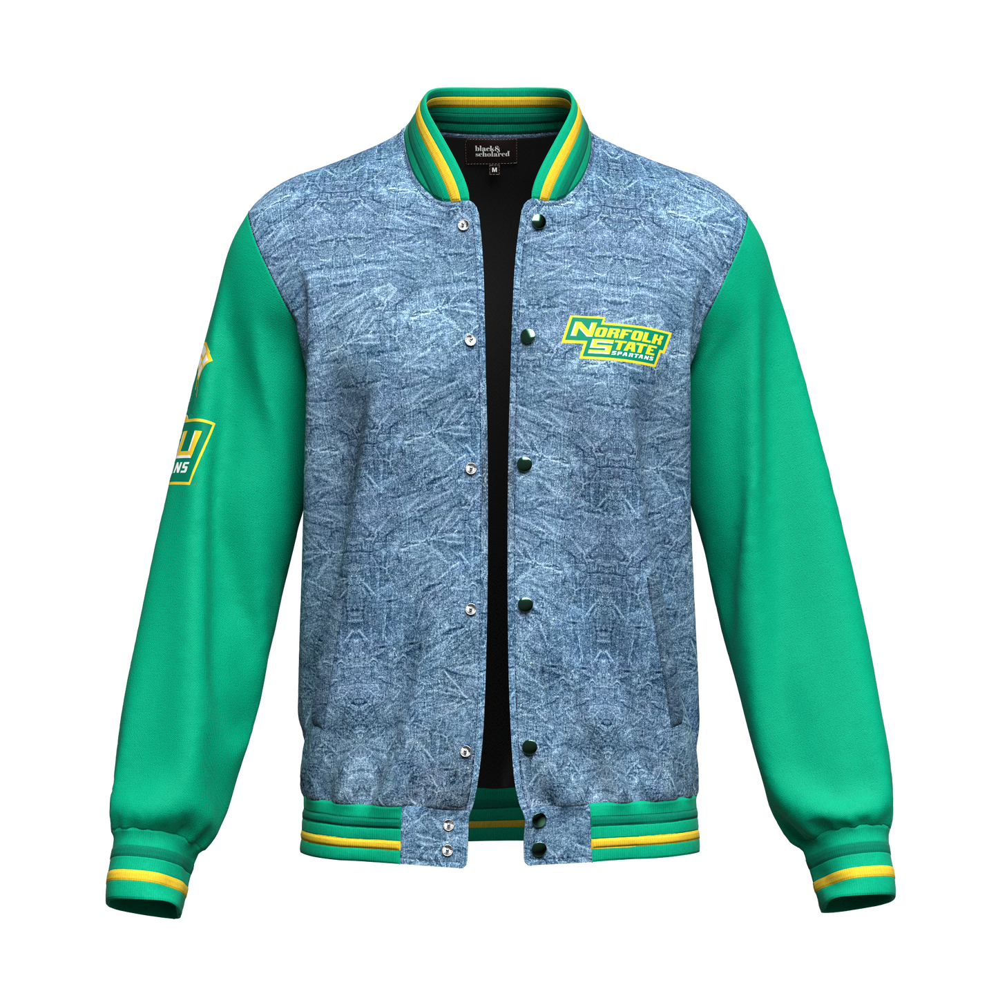 Norfolk State University™ Denim Letterman Varsity Jacket
