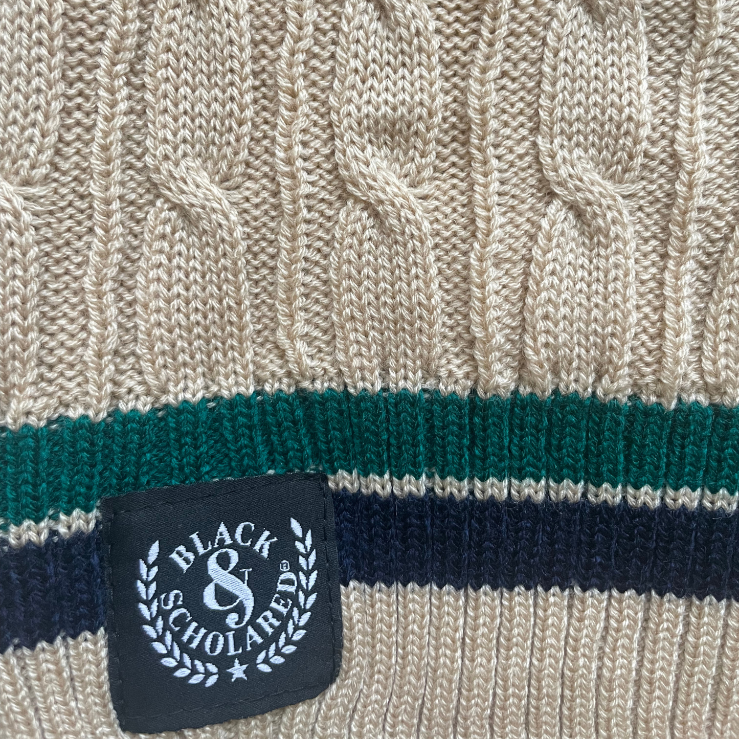 Howard University™ V-Neck Cable-Knit Sweater