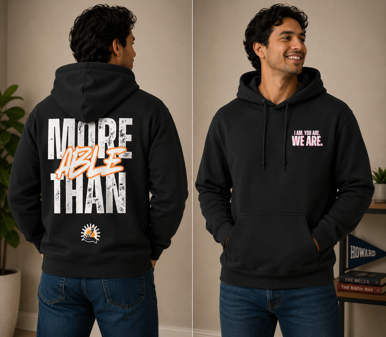 HBCU ABLE x Black & Scholared Fundraiser Hoodie (Black)