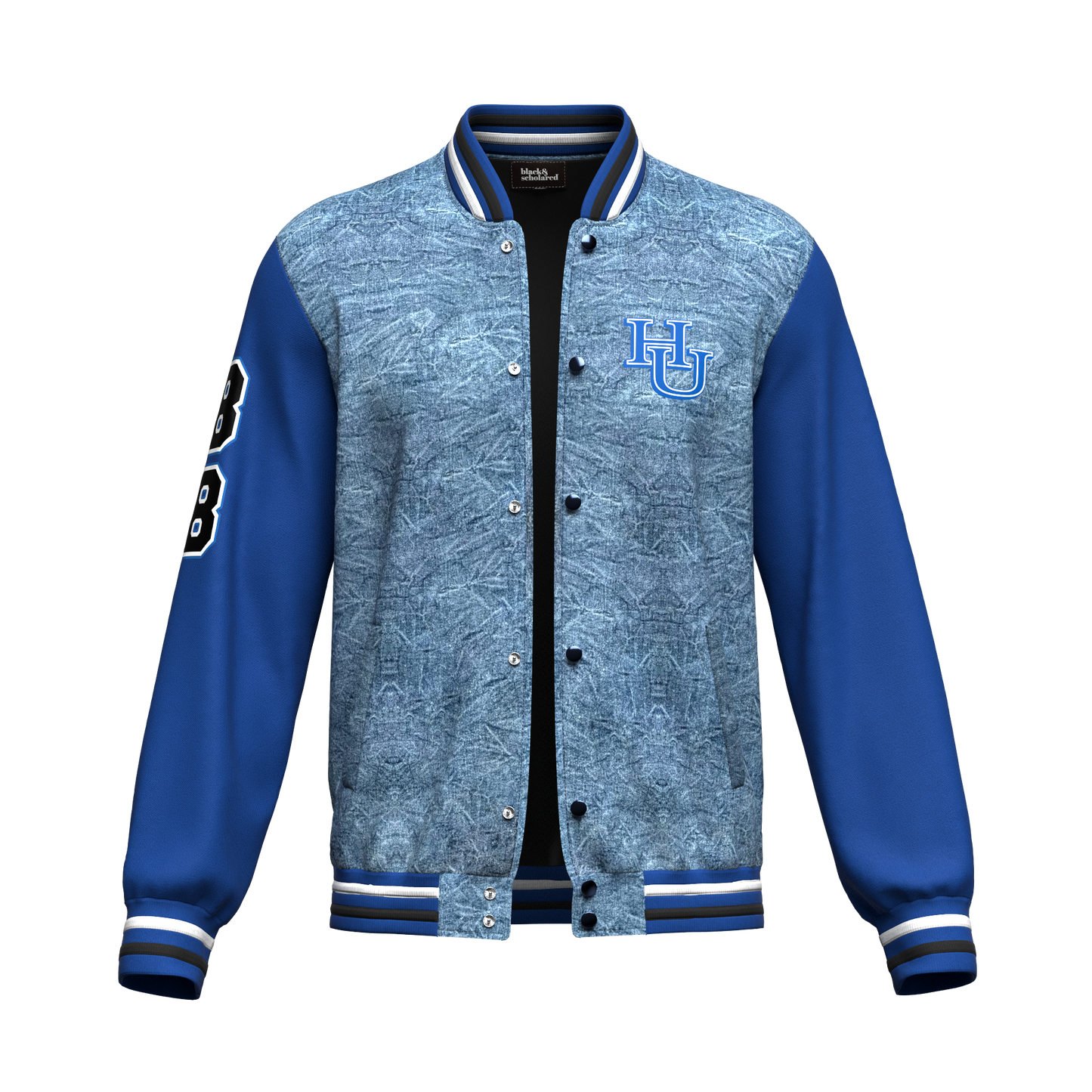 Hampton University™ Denim Letterman Varsity Jacket