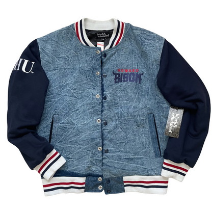 Howard University Denim Letterman Varsity Jacket L