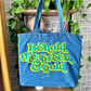Behold the Green & Gold Norfolk State Denim Tote Bag