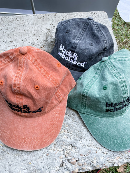 Black & Scholared® Embroidered Logo Hat - Black